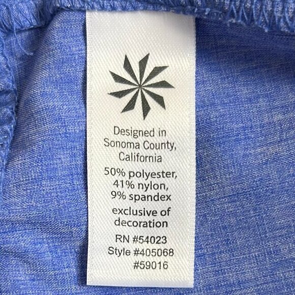 Athleta Ruched Capri Pants Sky Blue Ribbed Waistband Drawstring Cropped Size 0 - Picture 10 of 11